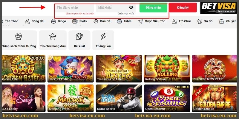 Đăng nhập Betvisa - Hướng dẫn các bước thực hiện siêu nhanh 2 Điền thông tin vào biểu mẫu chuẩn xác trên web Betvisa