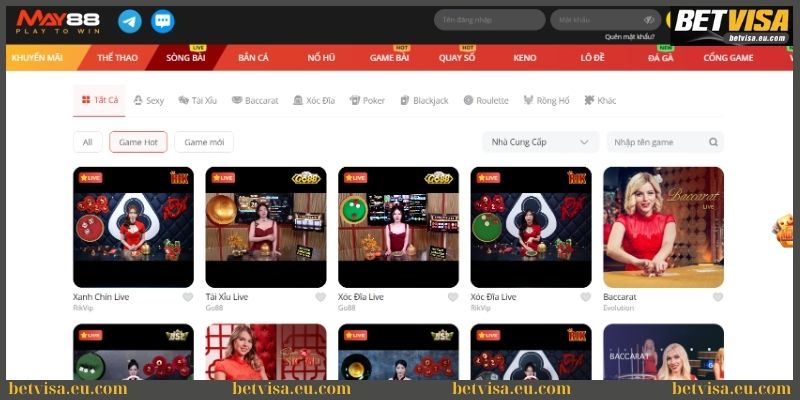 Game May88 - Sân chơi Bắc Âu đẳng cấp nhất hiện nay 2 Sòng bài trực tuyến với kho game cực khủng tại May88