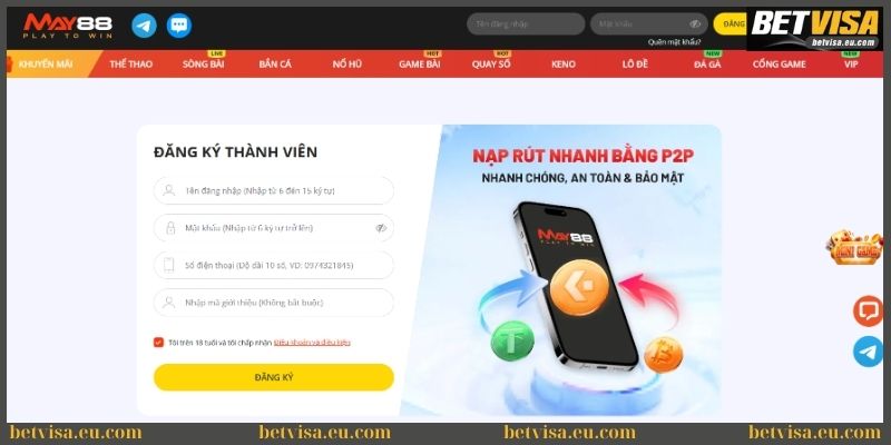 Game May88 - Sân chơi Bắc Âu đẳng cấp nhất hiện nay 4 Đăng ký tham gia chơi cược tại May88 là miễn phí
