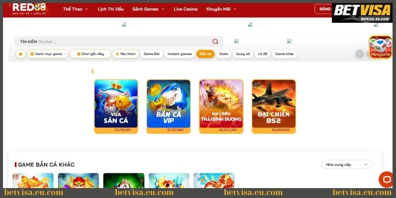 Game Red88 có uy tín không? Sản phẩm nào được săn đón? 4 Game Red88 cung cấp bắn cá online có đồ họa đỉnh